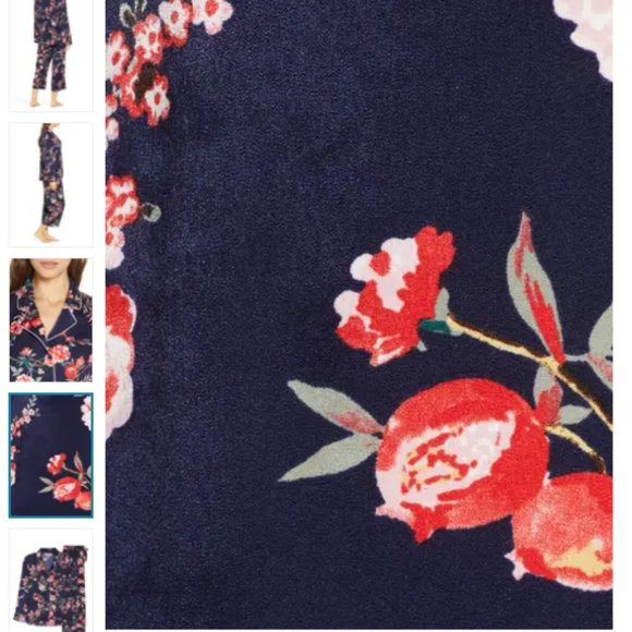 Nordstrom Floral Satin Pajama 2-Piece Set - Picture 6 of 6